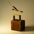 Handcrafted Wooden Whale Automaton